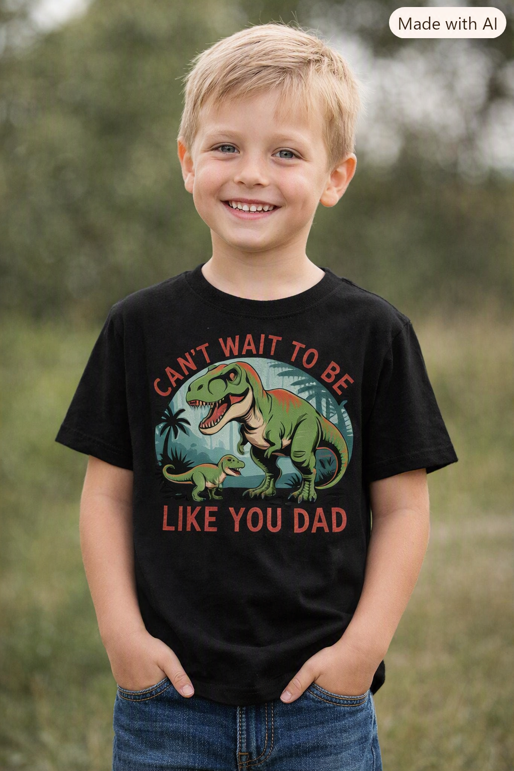 Little T-Rex Kids Graphic Tee